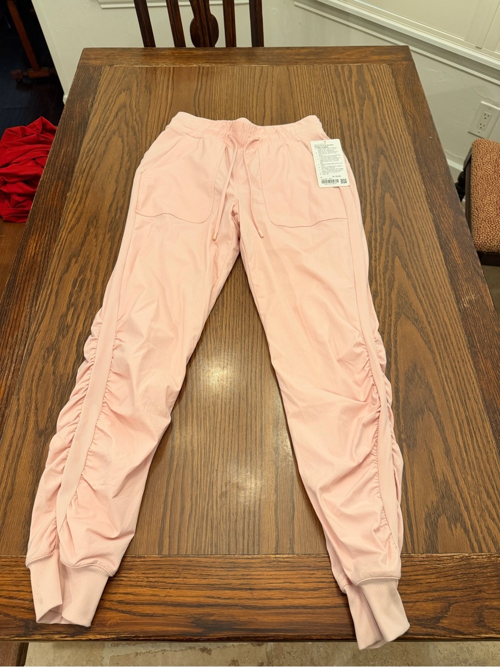 lululemon athletica Beyond the Studio lined Pink Ruched Side Jogger Pants